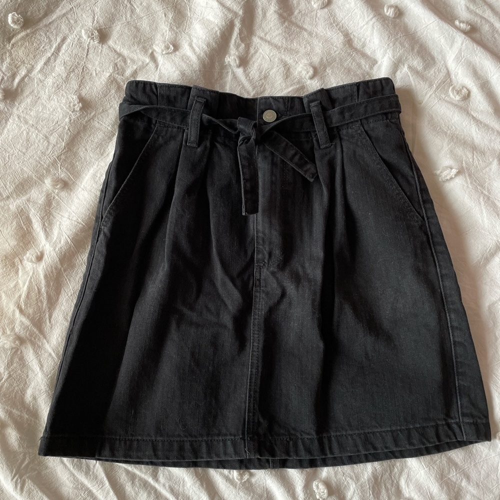 Hollister Black Denim Skirt